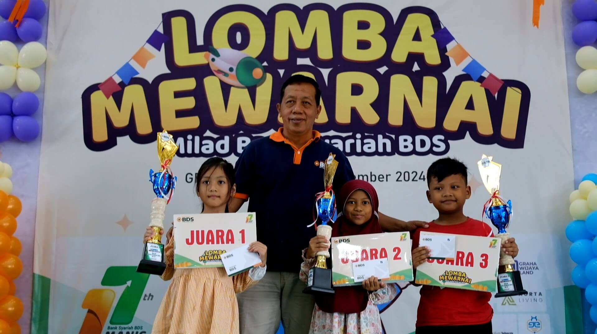 Lomba Mewarnai Anak Spesial Milad 17th Bank Syariah BDS